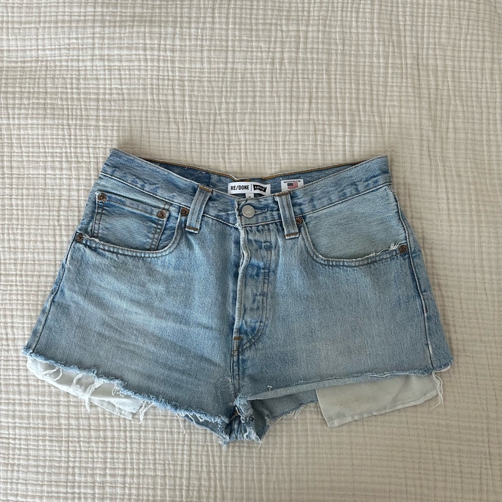Levi’s Re/Done Denim Cut Off Shorts Button Fly 25